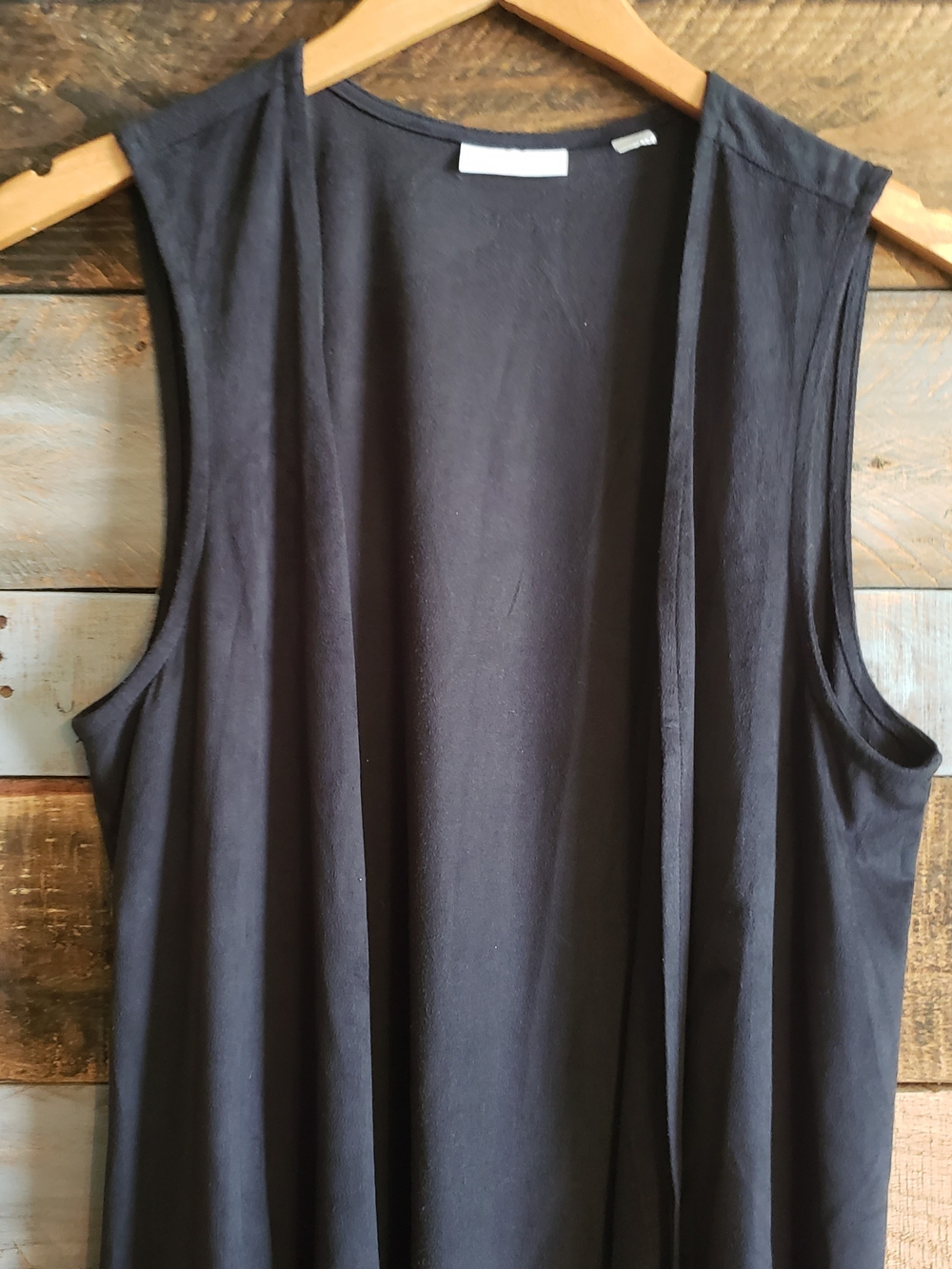 New York & Comany Sleeveless Black Fringe cardigan Vest Small - Picture 10 of 11